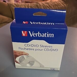 Verbatim Blue CD/DVD Sleeves - 100 Pack